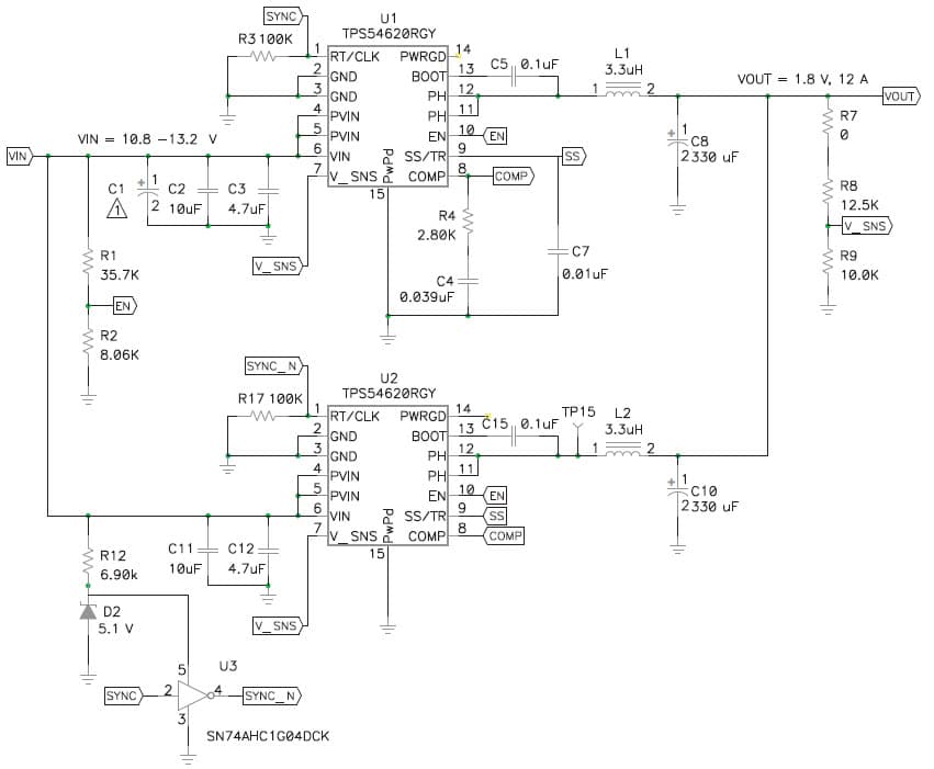 1.8V DC to DC Single Output Power Supply for Infrastructure