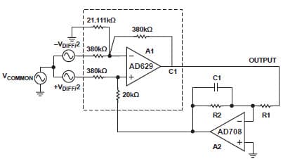 ±18V Difference Amplifier for Metering