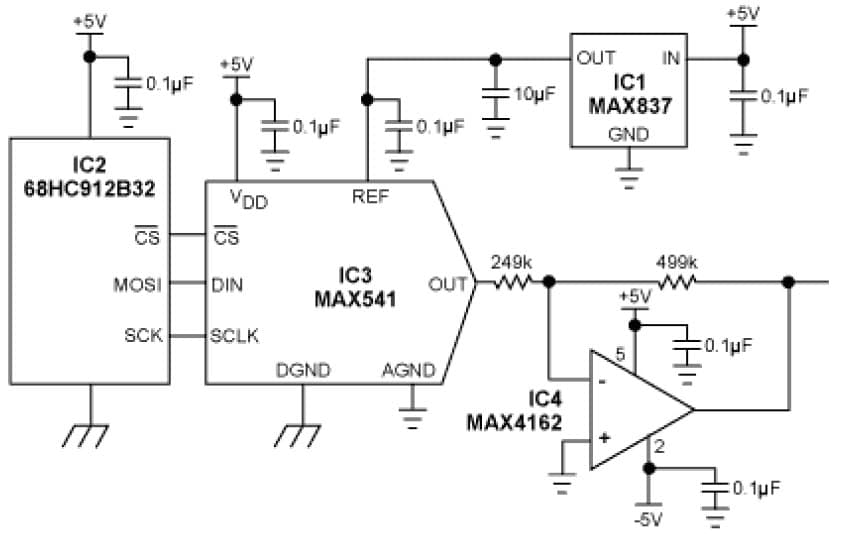 Compact Circuit Enables Microcontroller to Generate a Variable Negative Voltage