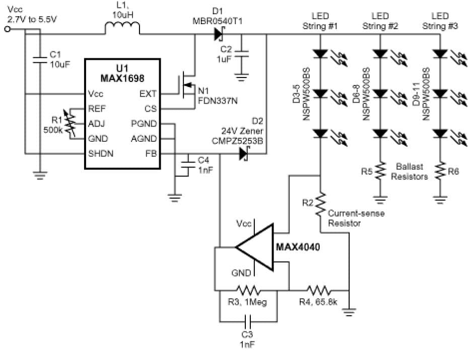 LED Display Driver for Backlighting