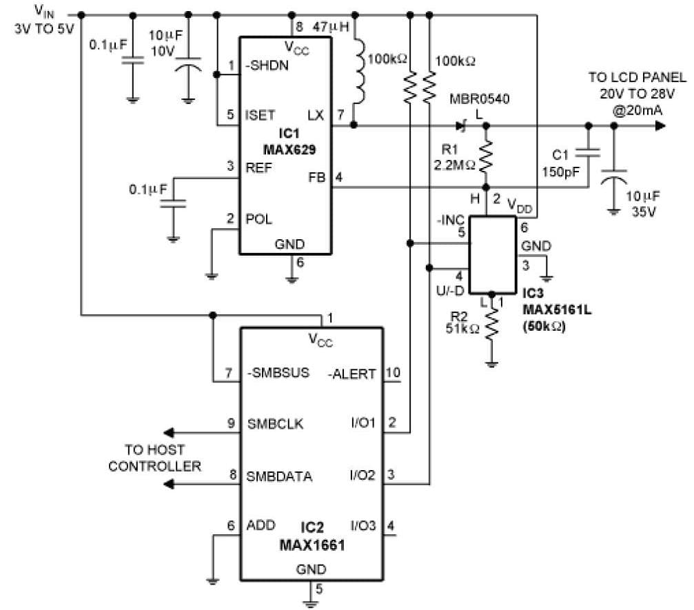 LCD Display Driver for LCD Backlighting