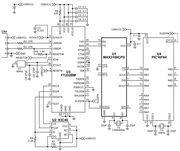 PIC'ing the MAX3100: Adding USB to a PIC Microcontroller Using the MAX3100 UART