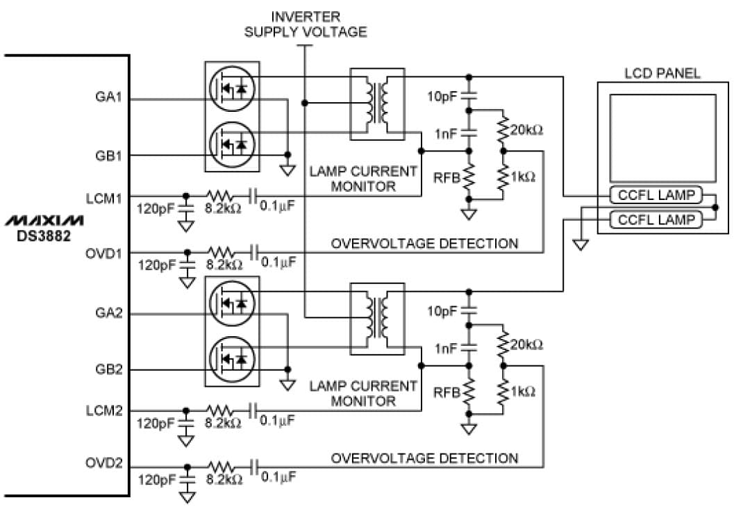 2-Lamp CFL and TL lamp Driver for Automotive