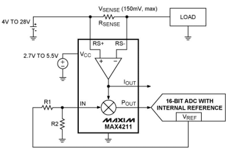 Analog Multiplier Improves the Accuracy of High Side Current-Sense Measurements