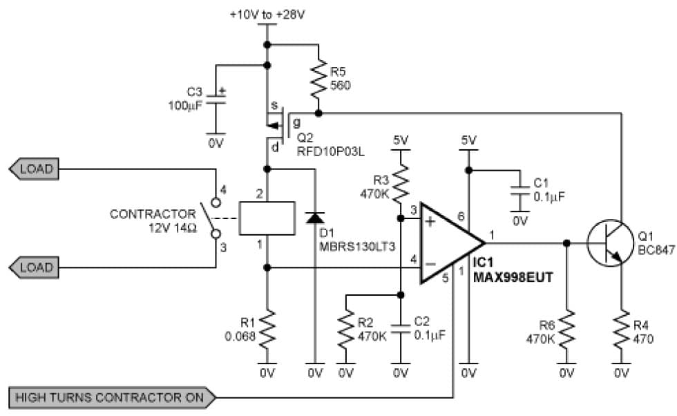 Contactor Power Driver for Power Management