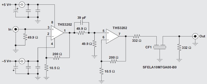 10.7MHz RF and IF Amplifiers with Op-Amps