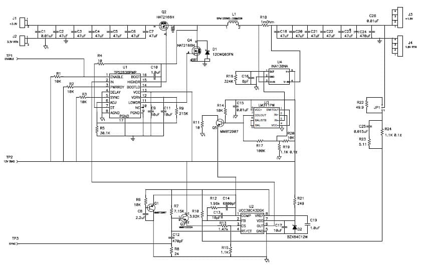 SLUU143, 30W, 1.8V DC to DC Single Output Power Supply