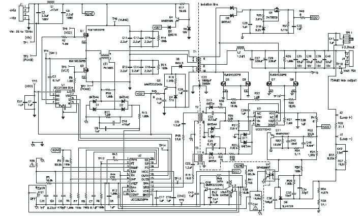 UCC28250EVM-501 is a fully assembled and tested circuit for evaluating the UCC28250 Advanced PWM Controller with Pre-Bias Operation