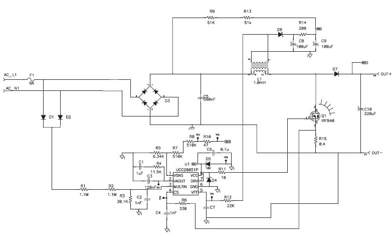 UCC28051EVM, Evaluation Board Using the UCC28051 100 W Universal Line Input PFC Boost Converter