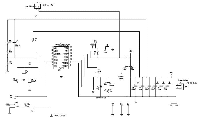 TPS54325EVM 3-A, SWIFT Regulator Evaluation Module