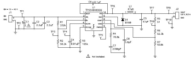 TPS54040EVM-456 0.5-A, SWIFT Regulator Evaluation Module