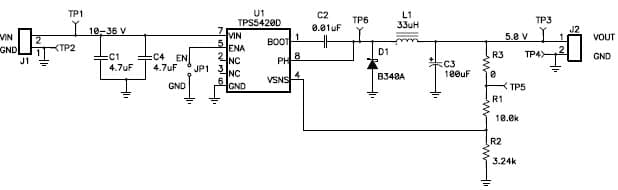 TPS5420EVM-175 SWIFT Regulator Evaluation Module