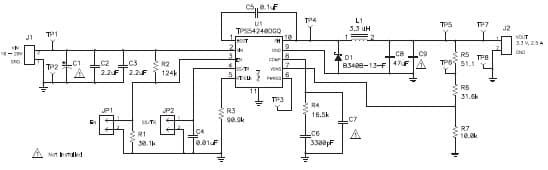 TPS54240EVM-605, Evaluation Board for the TPS54240, 2.5-A SWIFT Regulator, Step-Down Converter