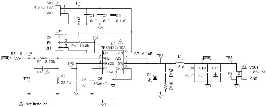 1.05V DC to DC Single Output Power Supply for Digital TV