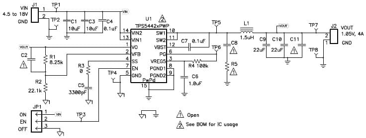 TPS54425EVM-608 4-A, SWIFT Regulator Evaluation Module