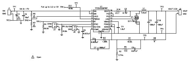 TPS54550EVM-158, SWIFT synchronous step down DC/DC converter optimized for small size