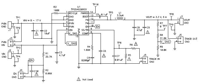 TPS54620EVM-374 6-A, SWIFT Regulator Evaluation Module