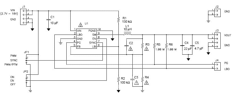 TPS62050EVM-234 is an evaluation tool for the TPS62050 95% efficient, 800-mA inductive step-down converter in MSOP-10