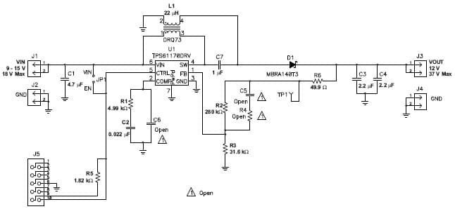 TPS61170EVM-316 facilitates evaluation of the TPS61170 1.2A High Voltage Boost Converter in a SEPIC configuration