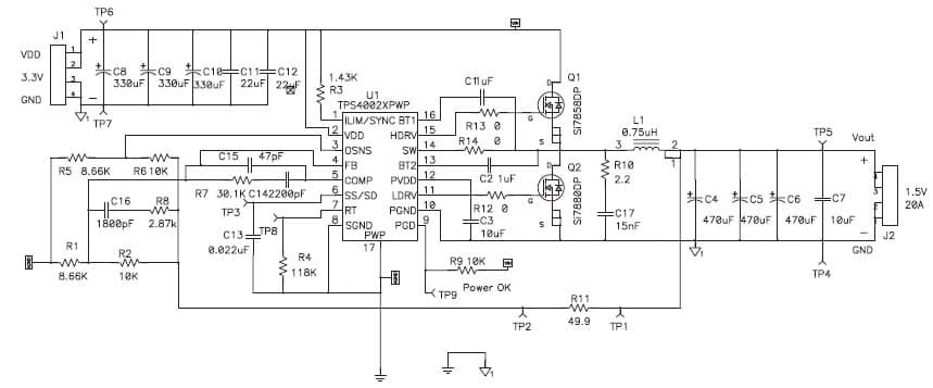 TPS40021EVM-001 High-Efficiency Synchronous Buck Converter with PWM Controller Evaluation Module