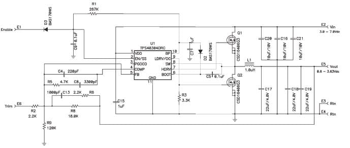 SLUU413, 0.6 to 3.63V DC to DC Single Output Power Supply for Communications/Telecom