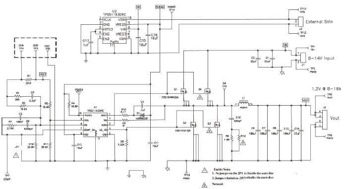 TPS51163EVM, 10-A Synchronous Buck Converter with High-Current Gate Driver evaluation module