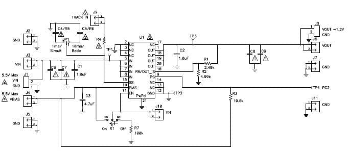 TPS74201EVM-118, Evaluation Module for TPS74201 LDO Linear Regulator