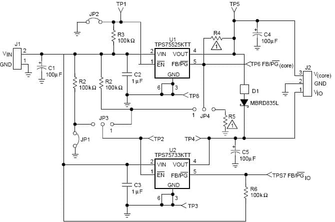 TPS75525EVM, Voltage Regulator Evaluation Module