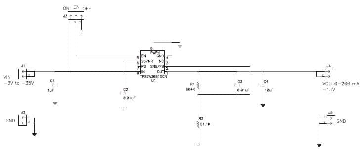 TPS7A30-49EVM-567, Evaluation Module for TPS7A3001 Negative LDO Voltage Regulator