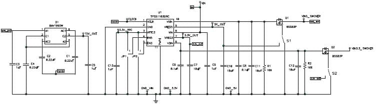 TPS51103EVM generates 3.3-V and 5-V LDO output from a wide input range of 5.5 V to 28 V