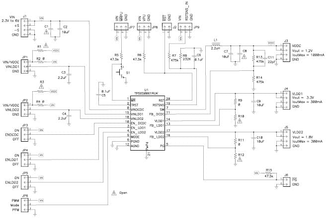 TPS650061EVM-584 is a fully assembled and tested circuit for evaluating the TPS650061 2.25MHz Step-Down Converter