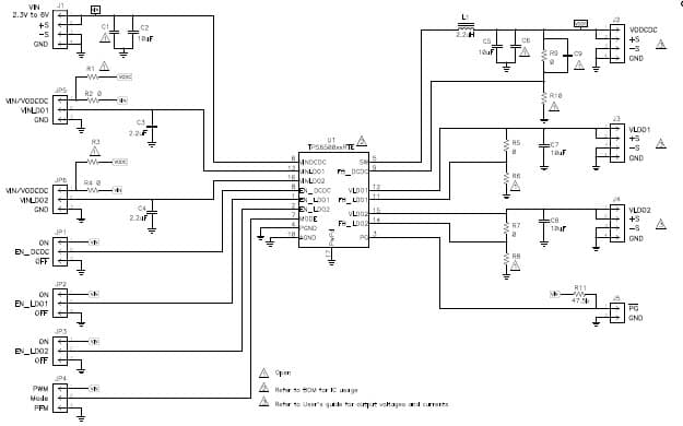 Using the TPS650001, 2.25 MHz Step-Down Converter with Dual LDO