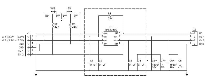 TPS2080EVM for Compact Flash Plus Card