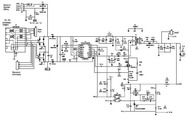 TPS23753AEVM-001 Evaluation Module for TPS23753A, IEEE 802.3-2005 compliant, powered-device (PD) controller and power supply controller optimized for isolated converter topologies