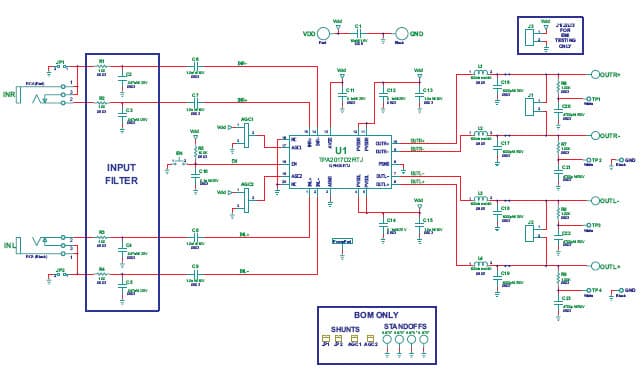 TPA2017D2 Audio Power Amplifier EVM