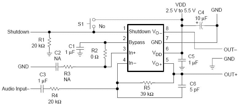 0.7W, 1-Channel, Class-AB Audio Power Amplifier for Portable Audio