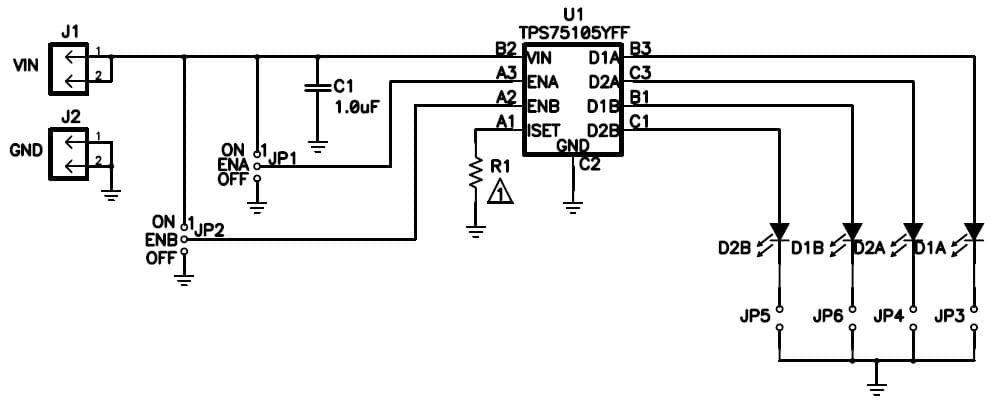 TPS75105EVM-174 demonstrates the TPS75105 low-dropout, two-bank LED driver with PWM brightness control