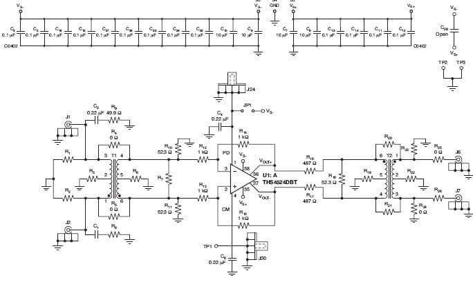 THS4524EVM Evaluation Module for THS4524, Very low-power, fully differential operational amplifier