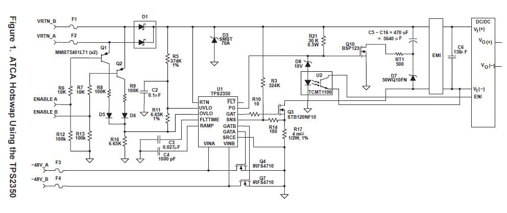 TPS2350ATCA, -48V ATCA Hot-Swap Reference Design with FET OR-ing