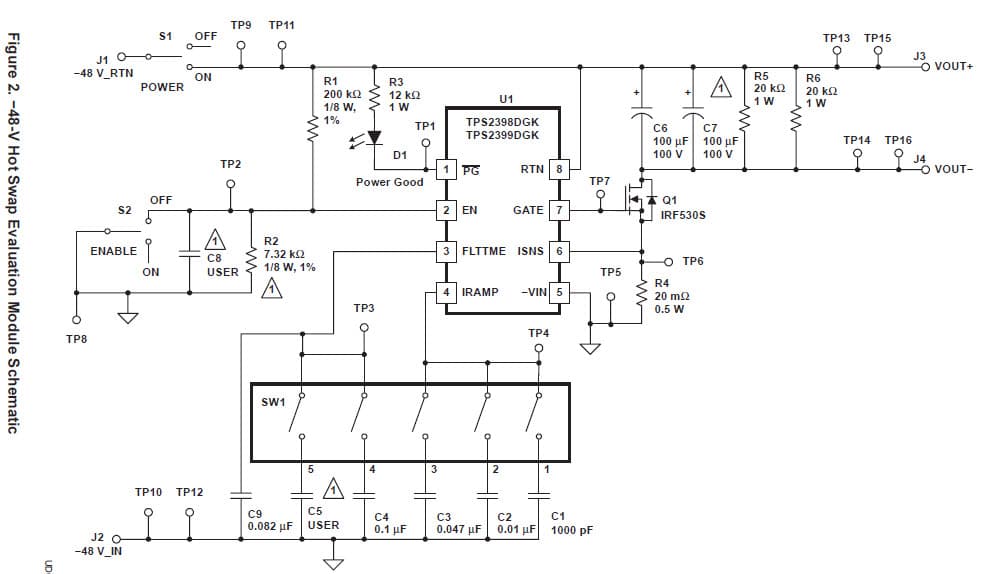 TPS2398EVM, Evaluation module for -48-V Hot-Swap Controller