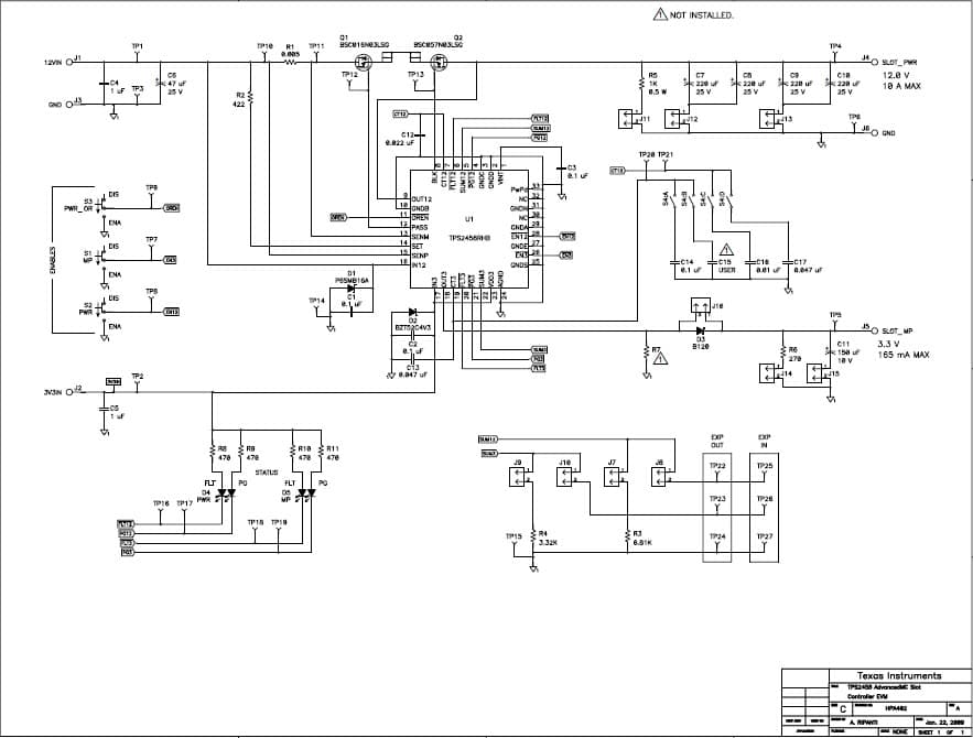 TPS2458EVM evaluation Module for TPS2458 ATCA Advanced MC Controller