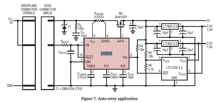 Hot-Swap Controller with Power-Up Timeout Function Simplifies Hot-Swapping Boards with Multiple Power Supplies