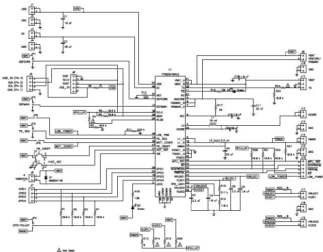 TPS65010EVM-230 is an integrated power and battery management integrated circuit for applications that are powered with one Li-Ion or Li-Polymer cell