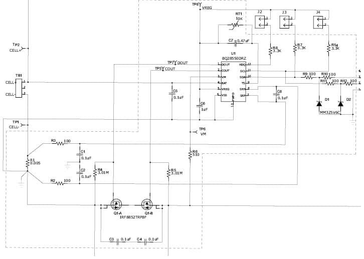 bq28550 Single Cell Li-Ion Battery Gas Gauge and Protection EVM