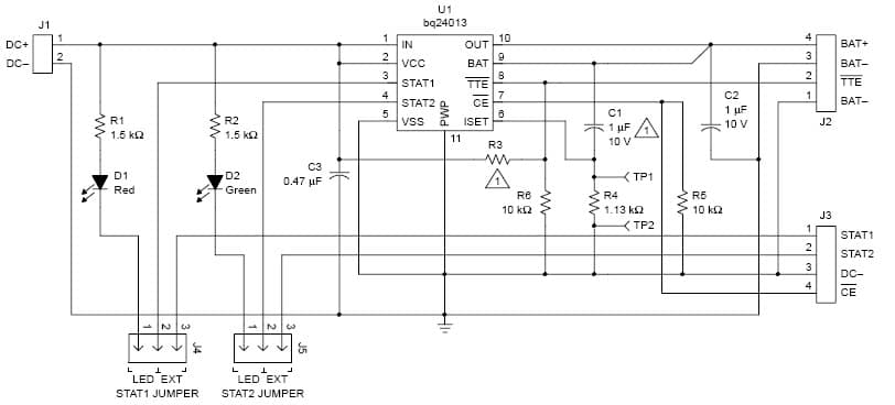 BQ24013EVM, 1-A Single-Chip Li-Ion and Li-Pol Charge Management IC With Integrated PowerFET and Current Sense Evaluation Module