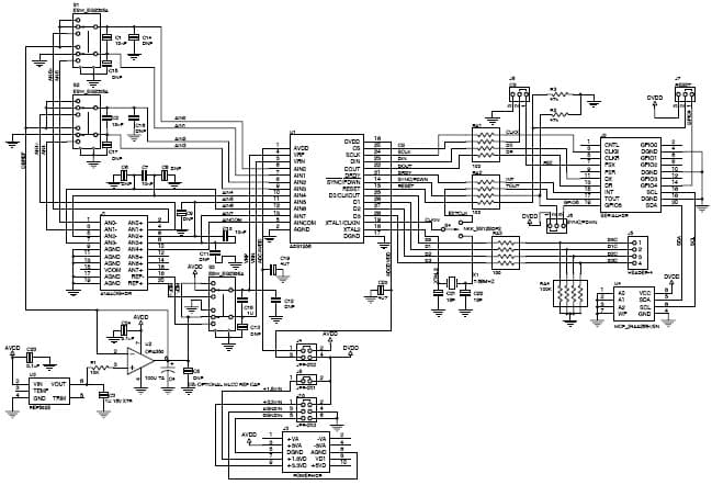 ADS1256EVM, Evaluation Board using ADS1256, Very Low Noise, 24-Bit delta-sigma Analog-to-Digital Converter