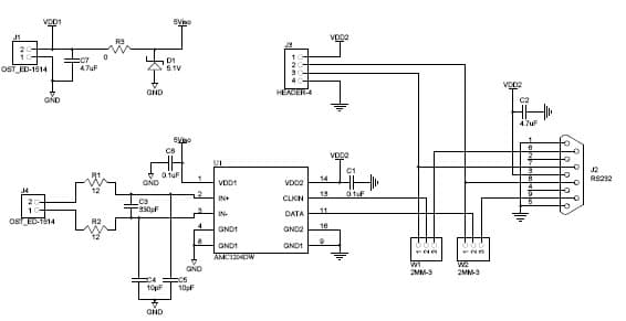 AMC1204EVM, Evaluation Module for AMC1204, 1-bit modulator with an output buffer separated from the input interface circuitry