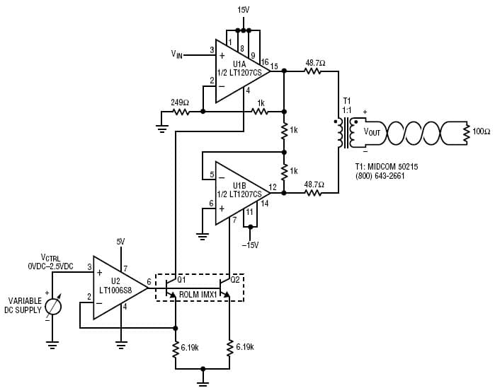 ±15V Analog Amplification for ADSL Modem