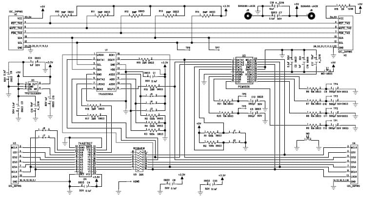 TPA5051EVM, Evaluation Module (EVM) consists of a Single TPA5051 Audio Delay Device