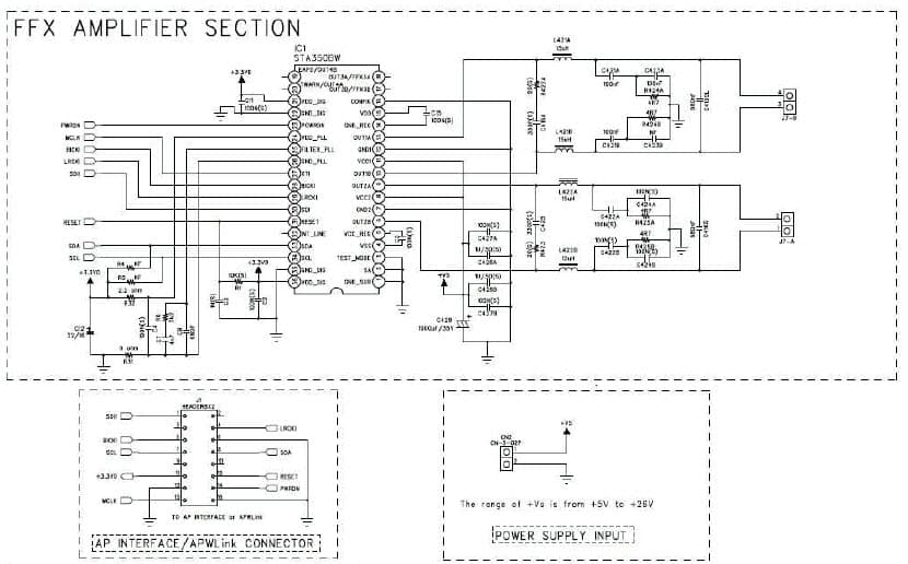 STA350BW, Evaluation board for 2.0-channel demonstration board